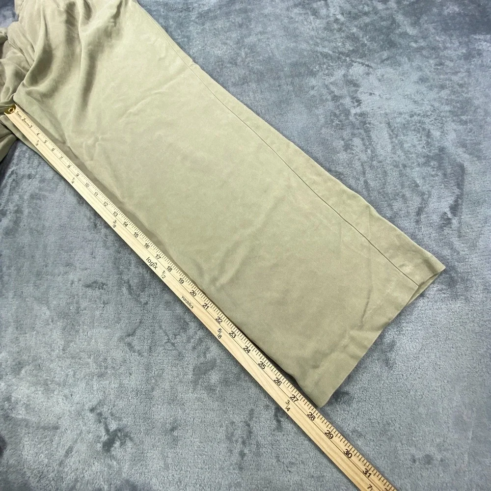 Tommy Bahama Pants Mens 36x28 Khahki‎ Chino Pleated 100% Silk Relax Casual *